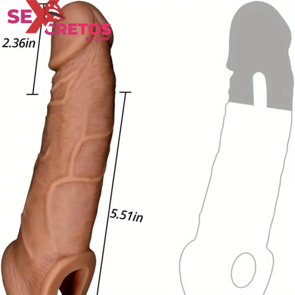 1pc Manga De Pene De Silicona Extensor Anillo yythk 1