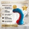 Dildo terapéutico de silicona azul y roja con ventosa para vaginismo