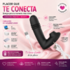Masajeador íntimo prostático de silicona negra ergonómico para hombre