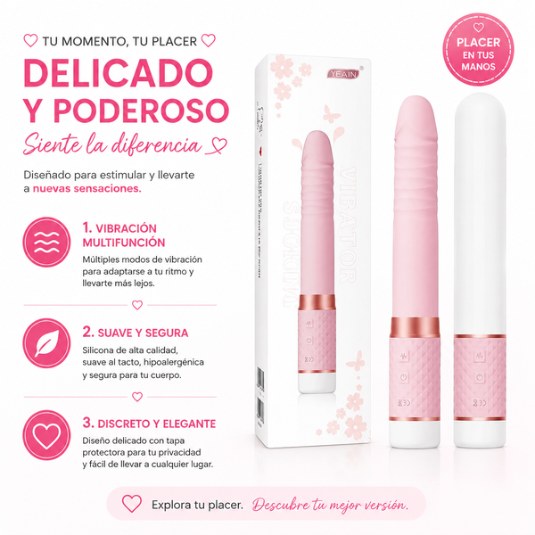 Masajeador íntimo de punto G con estimulación corporal de silicona blanca
