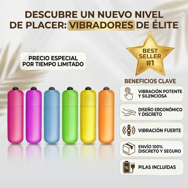 Bala vibradora de neón con vibración fuerte y pilas incluidas
