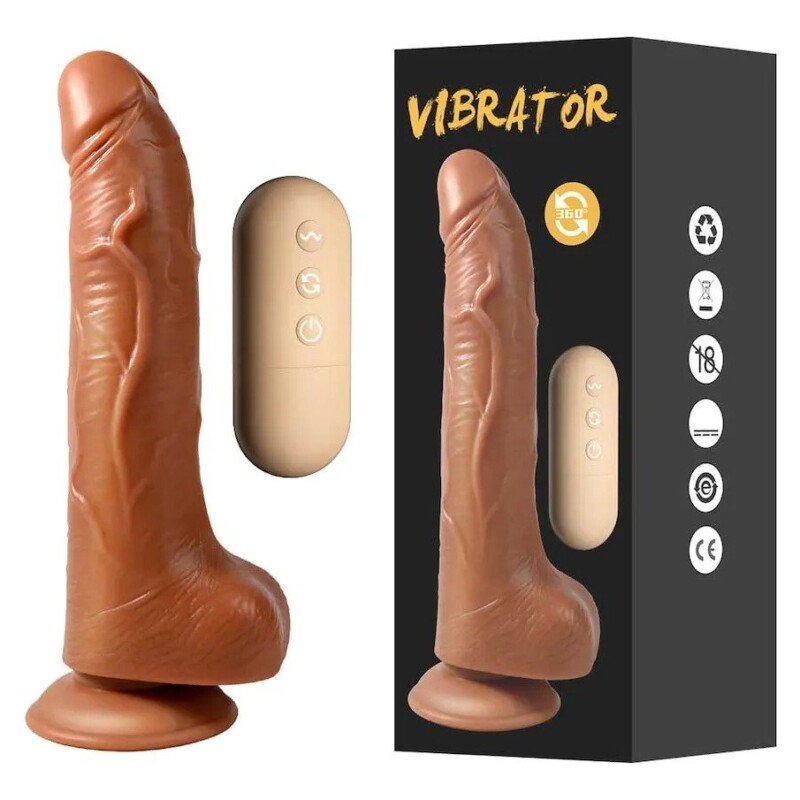 Vibrador con Chupa rotador con Control