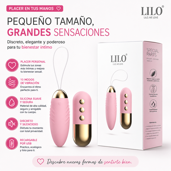 vibrador portátil inalámbrico con control remoto y se calienta