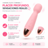 Mini masajeador tipo bala hitachi varita compacta rosa y negra