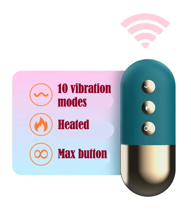 Vibrador Portátil Inalámbrico Con Control Remoto y se calienta - Image 4
